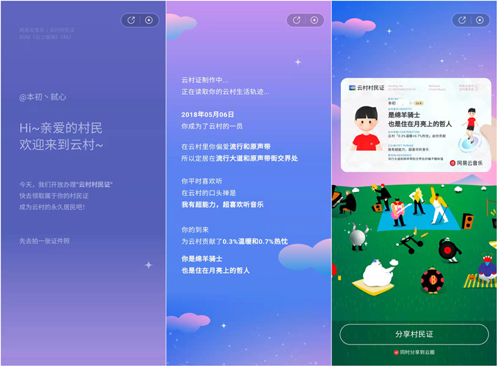 网易云音乐上线“云村村民证”